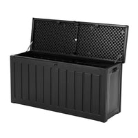 Gardeon 240L Outdoor Storage Box Lockable Bench Seat Garden Deck Toy Tool Sheds Storage Kings Warehouse