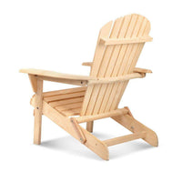 Gardeon 3 Piece Wooden Outdoor Beach Chair and Table Set Kings Warehouse