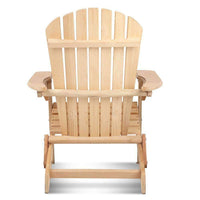 Gardeon 3 Piece Wooden Outdoor Beach Chair and Table Set Kings Warehouse