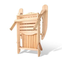 Gardeon 3 Piece Wooden Outdoor Beach Chair and Table Set Kings Warehouse