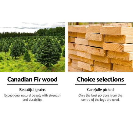 Gardeon 3PC Outdoor Setting Beach Chairs Table Wooden Adirondack Lounge Garden Kings Warehouse