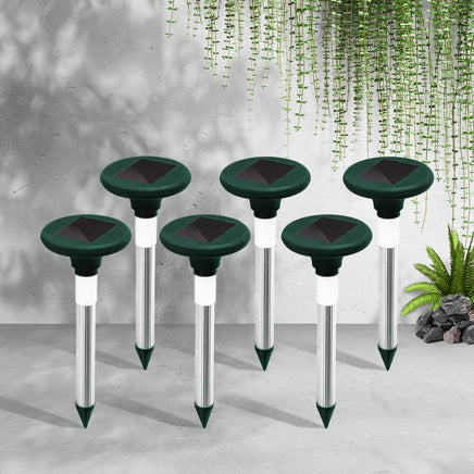 Gardeon 6X LED Solar Snake Repeller Pulse Plus Ultrasonic Pest Rodent Repellent Garden Tools Kings Warehouse
