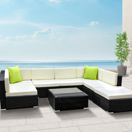 Gardeon 8PC Outdoor Furniture Sofa Set Wicker Garden Patio Pool Lounge Furniture > Outdoor Kings Warehouse