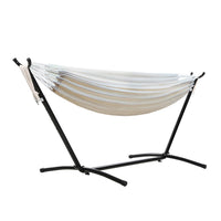Gardeon Camping Hammock With Stand Cotton Rope Lounge Hammocks Outdoor Swing Bed Kings Warehouse