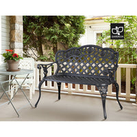 Gardeon Garden Bench Patio Porch Park Lounge Cast Aluminium Outdoor Furniture Garden Furniture Kings Warehouse 
