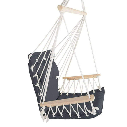 Gardeon Hammock Hanging Swing Chair - Grey Kings Warehouse