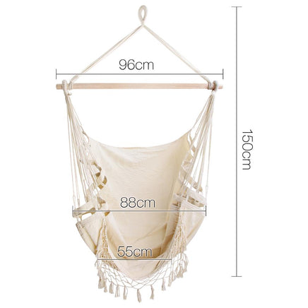 Gardeon Hammock Swing Chair - Cream Kings Warehouse