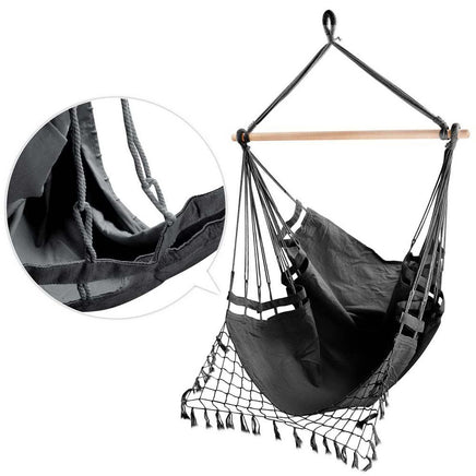Gardeon Hammock Swing Chair - Grey Kings Warehouse
