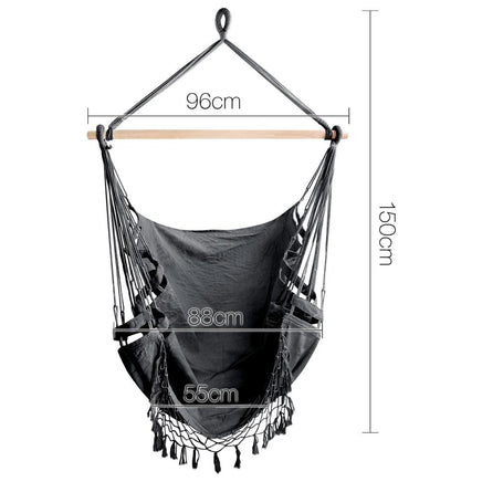 Gardeon Hammock Swing Chair - Grey Kings Warehouse