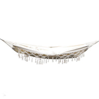 Gardeon Hanging Tassel Hammock Swing Bed Cream Kings Warehouse