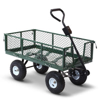 Gardeon Mesh Garden Steel Cart - Green Kings Warehouse