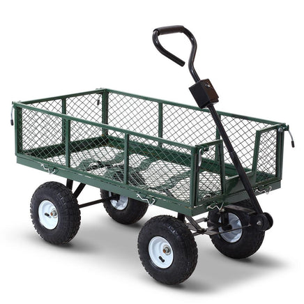 Gardeon Mesh Garden Steel Cart - Green Kings Warehouse