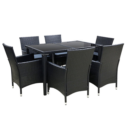 Gardeon Outdoor Furniture 7pcs Dining Set Gardeon Kings Warehouse