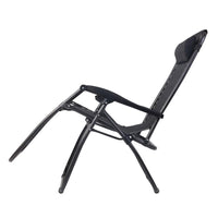 Gardeon Outdoor Portable Recliner - Black Camping Kings Warehouse
