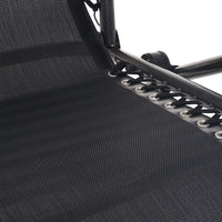 Gardeon Outdoor Portable Recliner - Black Camping Kings Warehouse