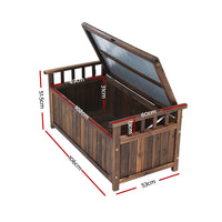 Gardeon Outdoor Storage Box Wooden Garden Bench Chest Toy Tool Sheds Furniture Garden Supplies Kings Warehouse 