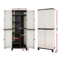 Gardeon Outdoor Storage Cabinet Cupboard Lockable Garage 173cm Giantz Kings Warehouse 