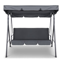 Gardeon Outdoor Swing Chair Hammock Bench Seat Canopy Cushion Furniture Grey Kings Warehouse 