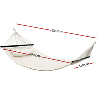 Gardeon Swing Double Hammock Bed Cream Summer Sale Kings Warehouse