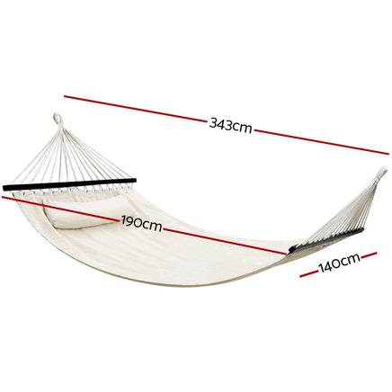 Gardeon Swing Double Hammock Bed Cream Summer Sale Kings Warehouse