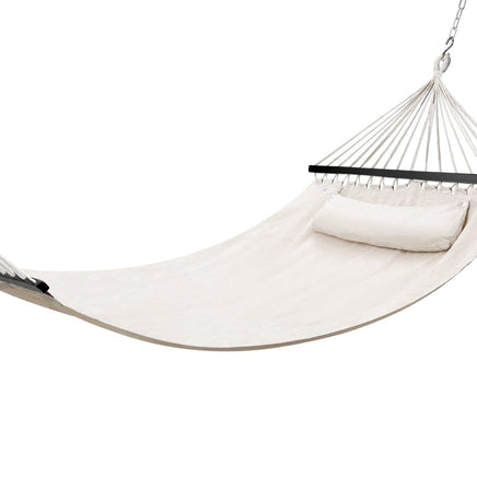 Gardeon Swing Double Hammock Bed Cream Summer Sale Kings Warehouse