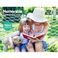 Gardeon Swing Hammock Bed Cream Hammocks Kings Warehouse