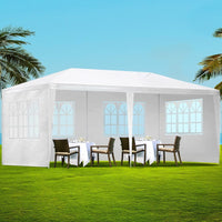 Gazebo 3x6 Outdoor Marquee Side Wall Party Wedding Tent Camping White Kings Warehouse