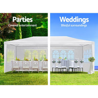 Gazebo 3x6 Outdoor Marquee Side Wall Party Wedding Tent Camping White Kings Warehouse
