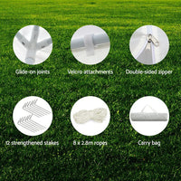 Gazebo 3x9 Outdoor Marquee Gazebos Wedding Party Camping Tent 8 Wall Panels KingsWarehouse