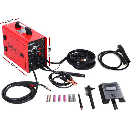 Giantz 220 Amp Inverter Welder MMA MIG DC Gas Gasless Welding Machine Portable Power Tools Kings Warehouse