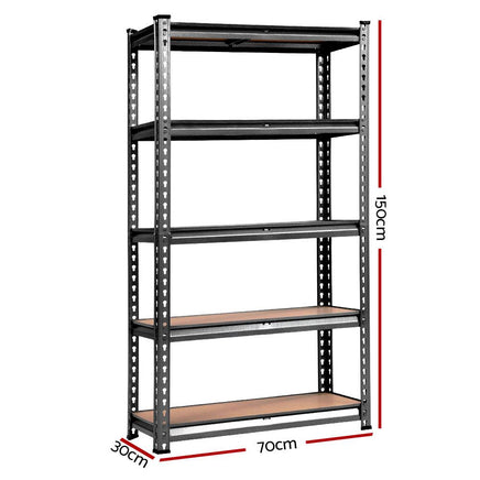 Giantz 4x1.5M Warehouse Racking Shelving Storage Rack Steel Garage Shelf Shelves Kings Warehouse