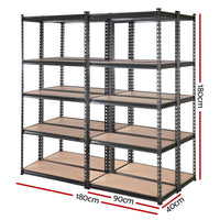 Giantz 4X1.8M Garage Shelving Warehouse Rack Storage Shelves Pallet Racking Charcoal Storage Supplies Kings Warehouse