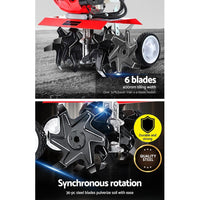 Giantz 65CC Cultivator Tiller Rotary Garden Hoe Kings Warehouse