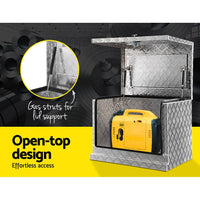 Giantz 75x50x55cm Aluminium Tool box Generator Toolbox Truck Ute Trailer Canopy Kings Warehouse