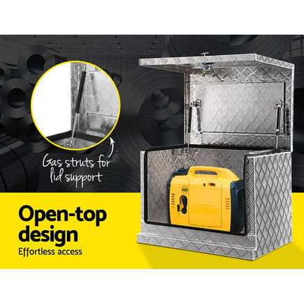 Giantz 75x50x55cm Aluminium Tool box Generator Toolbox Truck Ute Trailer Canopy Kings Warehouse