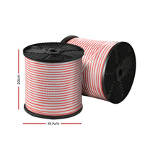 Giantz Electric Fence Wire 400M Tape Fencing Roll Energiser Poly Stainless Steel Farm Supplies Kings Warehouse
