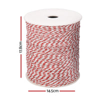 Giantz Electric Fence Wire 500M Fencing Roll Energiser Poly Stainless Steel Farm Supplies Kings Warehouse
