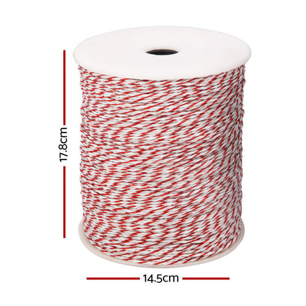 Giantz Electric Fence Wire 500M Fencing Roll Energiser Poly Stainless Steel Farm Supplies Kings Warehouse
