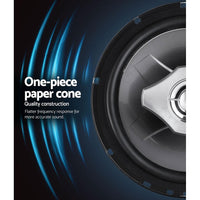 Giantz Set of 2 6.5inch LED Light Car Speakers Audio Kings Warehouse