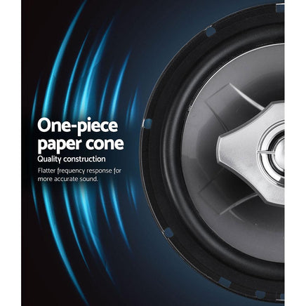 Giantz Set of 2 6.5inch LED Light Car Speakers Audio Kings Warehouse