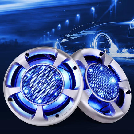 Giantz Set of 2 6.5inch LED Light Car Speakers Audio Kings Warehouse