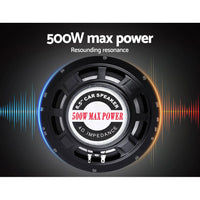 Giantz Set of 2 6.5inch LED Light Car Speakers Audio Kings Warehouse