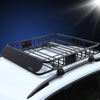 Giantz Universal Roof Rack Basket Car Luggage Carrier Steel Vehicle Cargo 112cm Kings Warehouse 