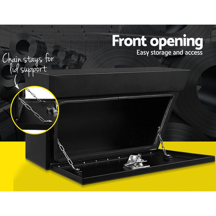 Giantz Ute Tool Box Right UnderTray Toolbox Under Tray Aluminium Underbody Tools Storage Kings Warehouse