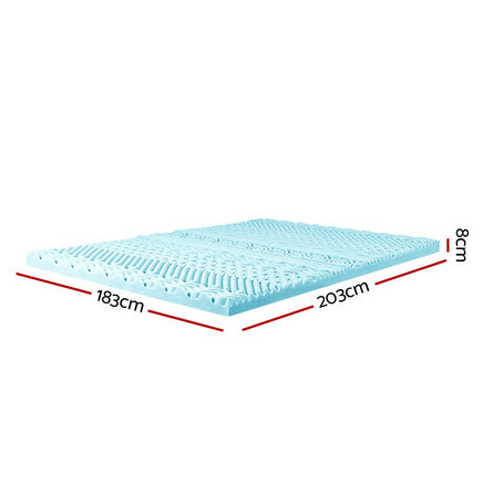 Giselle Bedding 11-zone Memory Foam Mattress Topper 8cm - King Bedding Kings Warehouse