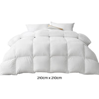 Giselle Bedding 700GSM Duck Down Feather Quilt Queen Kings Warehouse