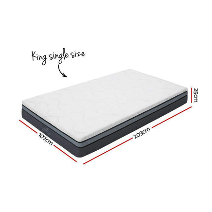 Giselle Bedding Cool Gel Memory Foam Mattress King Single Size Kings Warehouse