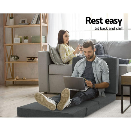 Giselle Bedding Folding Mattress Foldable Portable Bed Floor Mat Camping Pad Kings Warehouse