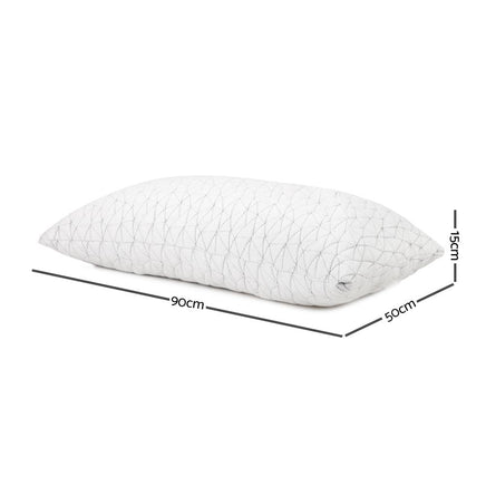 Giselle Bedding Set of 2 Rayon King Memory Foam Pillow Kings Warehouse