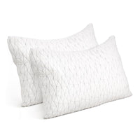 Giselle Bedding Set of 2 Rayon King Memory Foam Pillow Kings Warehouse